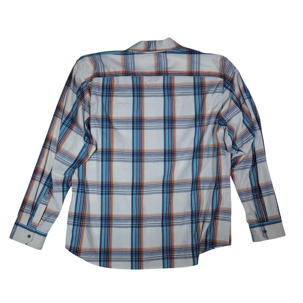 Wrangler Western‎ Shirt Mens 2XL Blue Plaid Stretch Button Up Pockets - Picture 3 of 11
